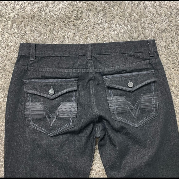 Men’s Young Rich & Famous NYC Black Jeans EUC Embellished Size 38 - Picture 9 of 13